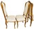 Wood Vintage French Louis XV Rococo Giltwood Wing Back Dining Side Chairs Set of 4 For Sale - Image 7 of 17