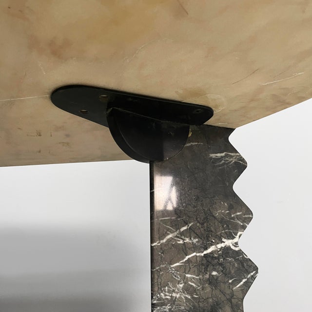 Italian Modern Wall Console in Black and Pink Marble, 1980s For Sale - Image 17 of 18