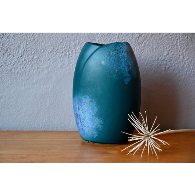 Fat Lava Floor Vase in Stoneware, West Germany, 1970s For Sale - Image 9 of 9