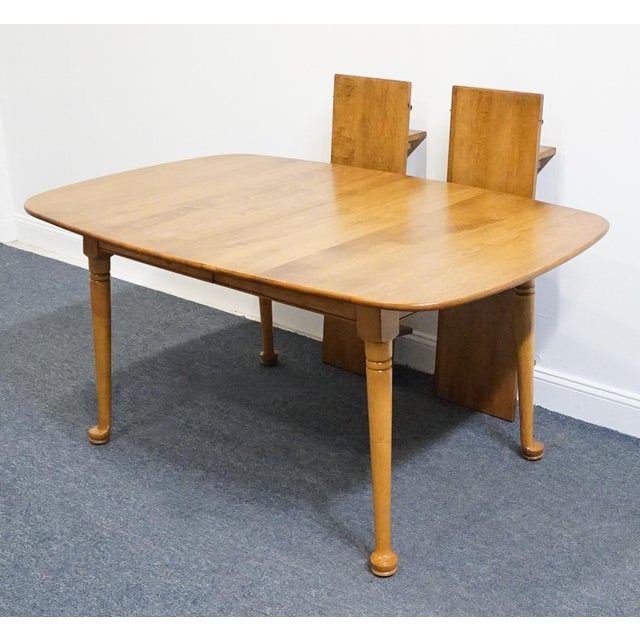 Conant Ball Solid Hard Rock Maple Colonial Early American 85" Dining Table 2025-1431 For Sale - Image 10 of 13