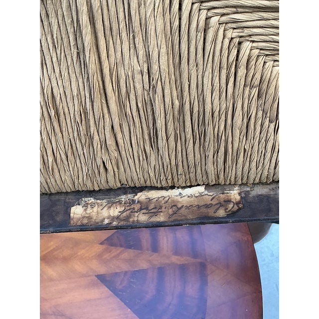 19th Century Vintage Hand Painted Hitchcock Rush Seat Chairs - Set of 2 For Sale - Image 5 of 12