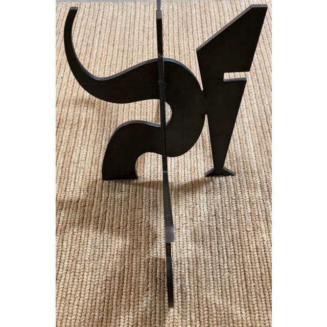 Signed Pucci De Rossi Sculptural Blackened Steel Dining Table Base, 1987 For Sale - Image 4 of 18