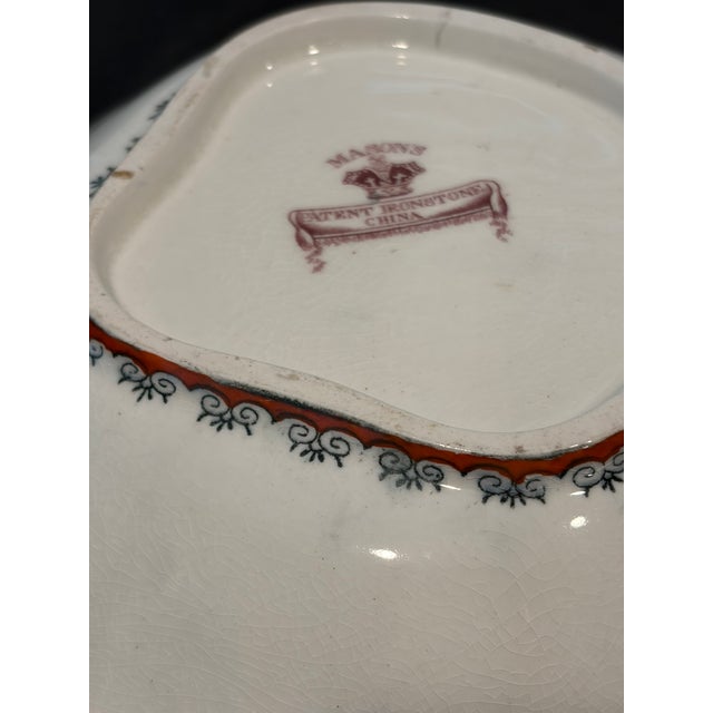 Mid 19th Century Masons Ironstone Tree Peony Dish For Sale - Image 5 of 6