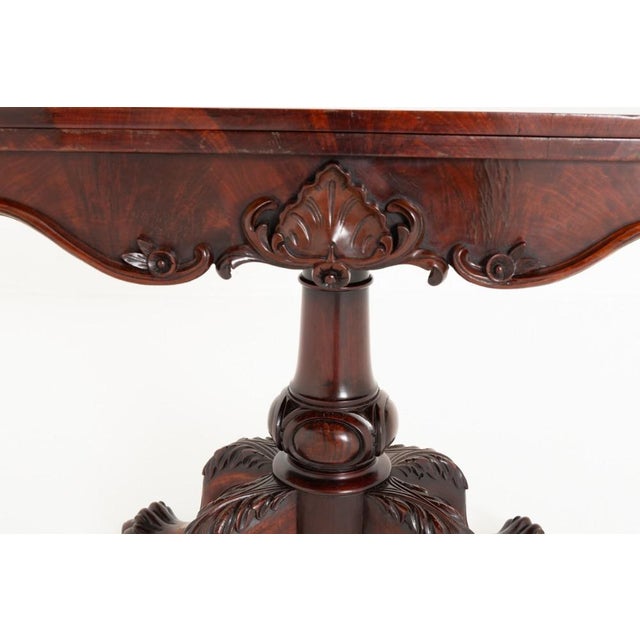 Irish Card Table in Mahogany, 1860s For Sale - Image 9 of 12