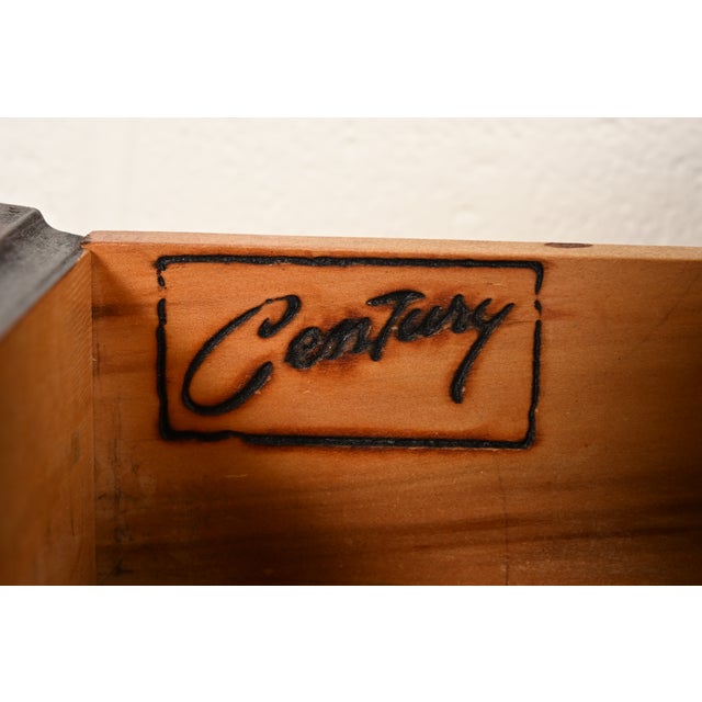Century Furniture Georgian Carved Mahogany Nightstand or Bedside Table, Circa 1950s For Sale - Image 9 of 17