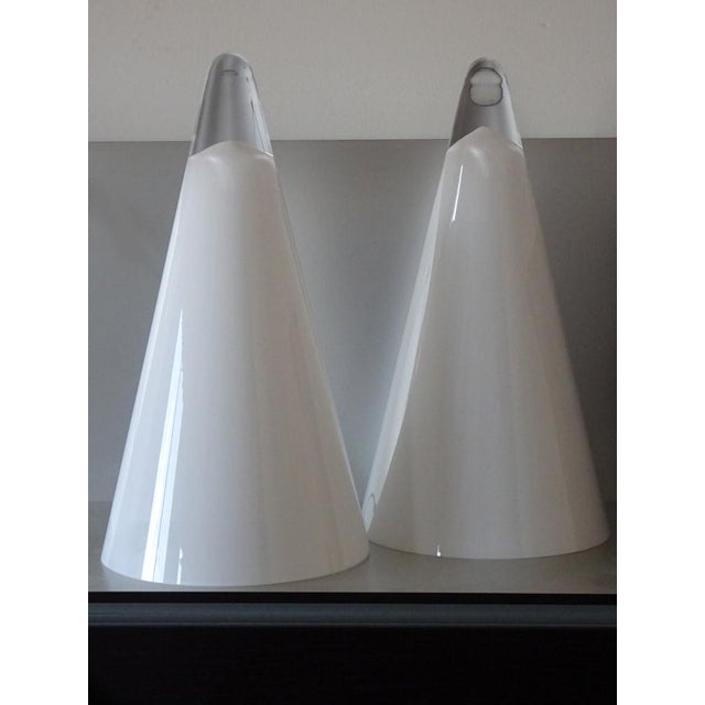 Iceberg Opaline Glass Table Lamps from SCE, 1970s, Set of 2 For Sale - Image 9 of 10