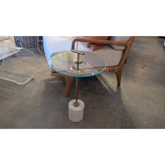 White 1990s Speakeasy Accent Table For Sale - Image 8 of 12