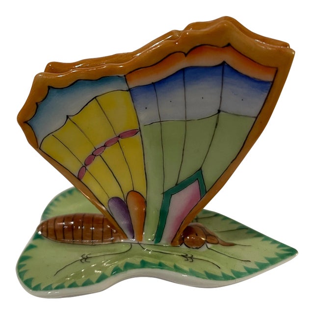 1980s Herend Butterfly Menu Holder For Sale