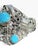 1980s Harry B. Yazzie Navajo Sterling Silver & Turquoise Floral Cuff Bracelet For Sale In New York - Image 6 of 10