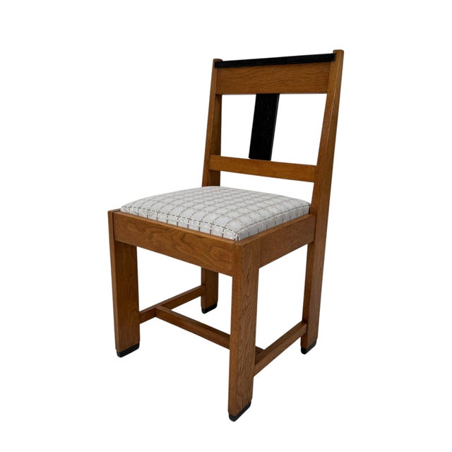 Magnificent and ultra rare Art Deco Modernist side chair. Design by Jan Brunott. Striking Dutch design from the 1920s....