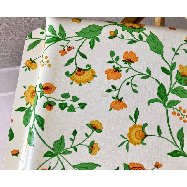 -Circa 1980 Whimsical Flowering Buttercup Melamine Rectangular Handled Tray For Sale - Image 11 of 12