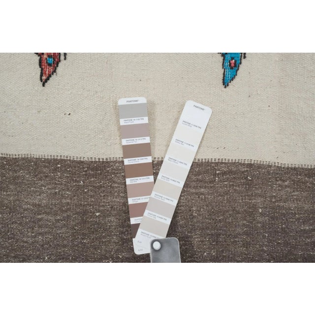 Vintage Aubusson Butterfly Pattern Kilim Rug For Sale - Image 12 of 13