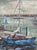 Nautical 1970s M Morton Nautical Impressionist Signed Oil on Canvas For Sale - Image 3 of 9