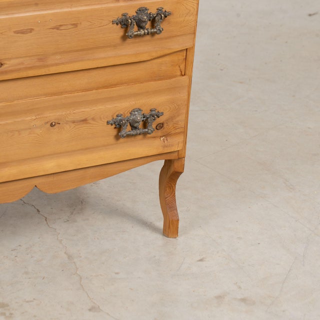 20th Century Danish Small Pine Chest of Three Drawers Nightstand For Sale - Image 13 of 14