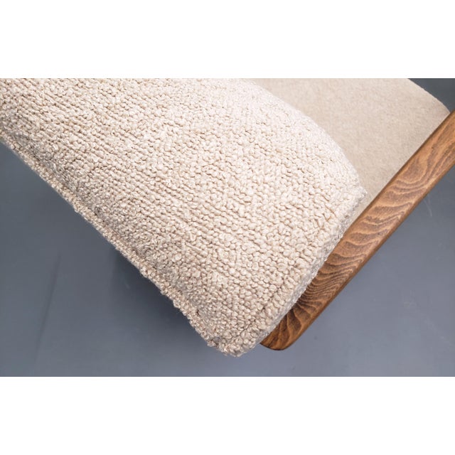 Vintage Bentwood Lounge Chair in Beige Boucle by Jindrich Halabala, 1930 For Sale - Image 10 of 11