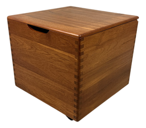 Teak Side Table and Storage Box on Wheels from Salin Mobler, 1960s