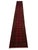 This extra-long wool runner features two rows of repeating Mori Gul motifs across a rich red field. Blue, green, and warm...