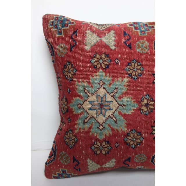 Handmade Rug Pillow Cover – Vintage Turkish Rug Cushion Case -16'' X 24'' For Sale - Image 9 of 10