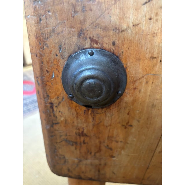 Antique Solid Maple Butcher Block, 20's-30's For Sale - Image 9 of 13