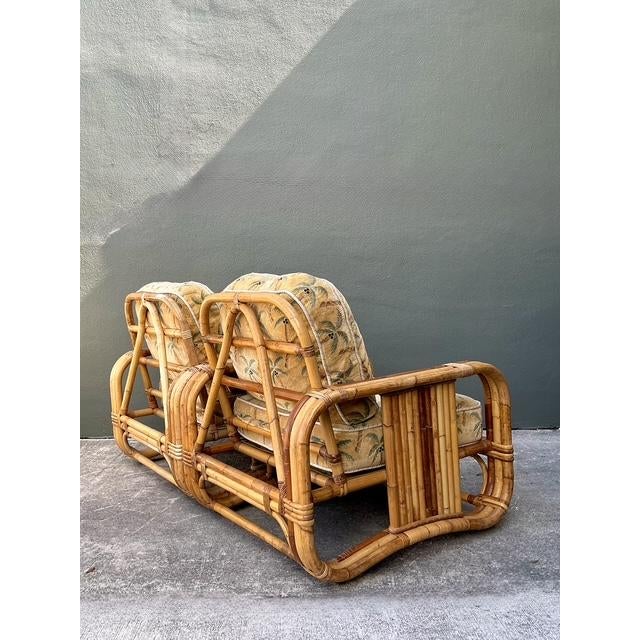 Wood Vintage Bielecky Brothers Bent Rattan Lounge Chairs - A Pair For Sale - Image 7 of 12