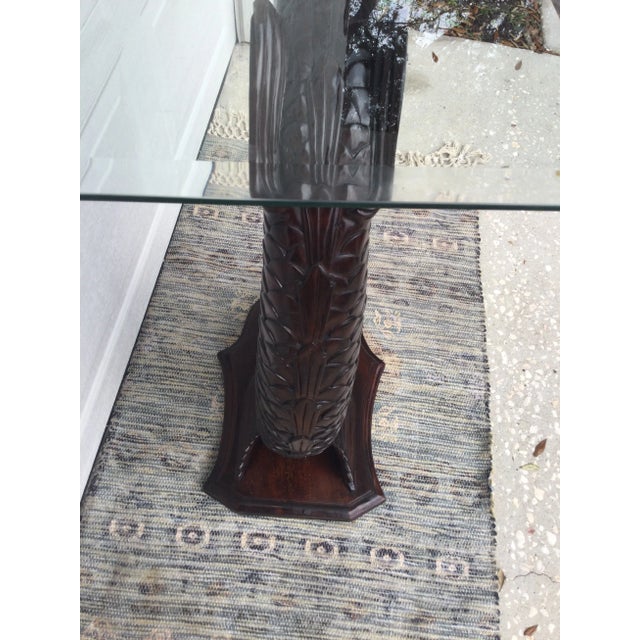 Brown 1960s Mid Century Hand Carved Side Table Koi Fish For Sale - Image 8 of 11