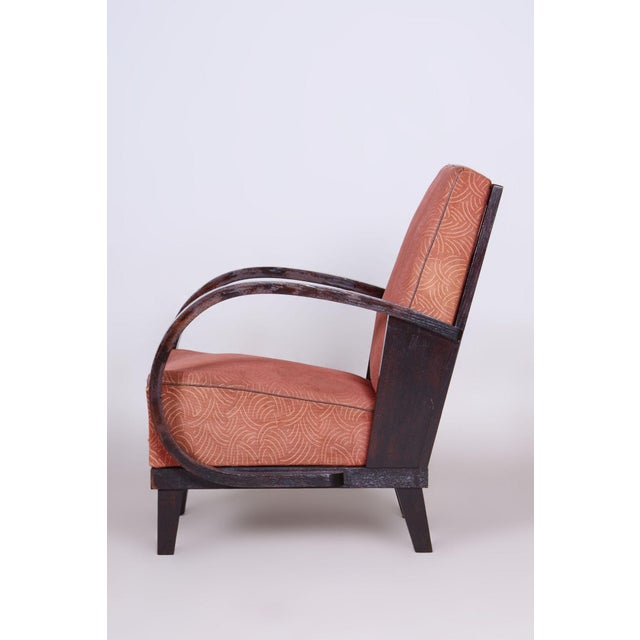 Art Deco Armchair attributed to Jindrich Halabala for Up Zavody, Czech, 1930s For Sale - Image 4 of 11