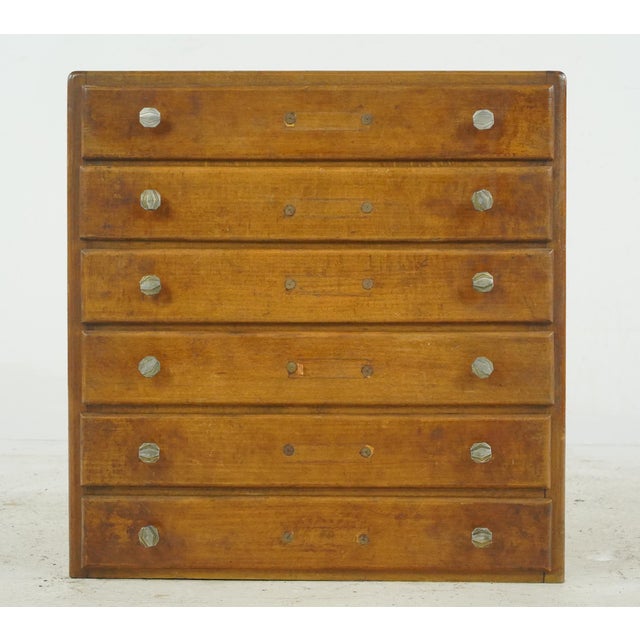 Vintage European Hardware Store Counter Display Storage Cabinet For Sale - Image 4 of 10