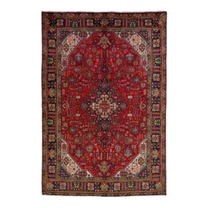1960s Medallion Handmade Vintage Heriz Persian Wool Rug