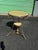 Cream Marble & Iron Side Table — Ornate Scrollwork Base • Two‑Tier Design For Sale - Image 8 of 11