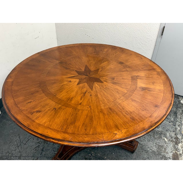 Late 20th Century Woodland Furniture Starburst Pedestal Dining Table, 66 Inches For Sale - Image 5 of 12