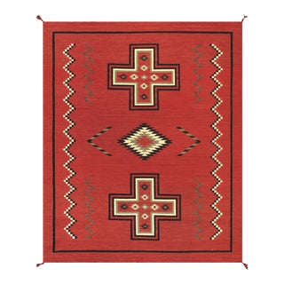 Pasargad Home Navajo Style Wool Rug- 8' 1" X 9'10" For Sale