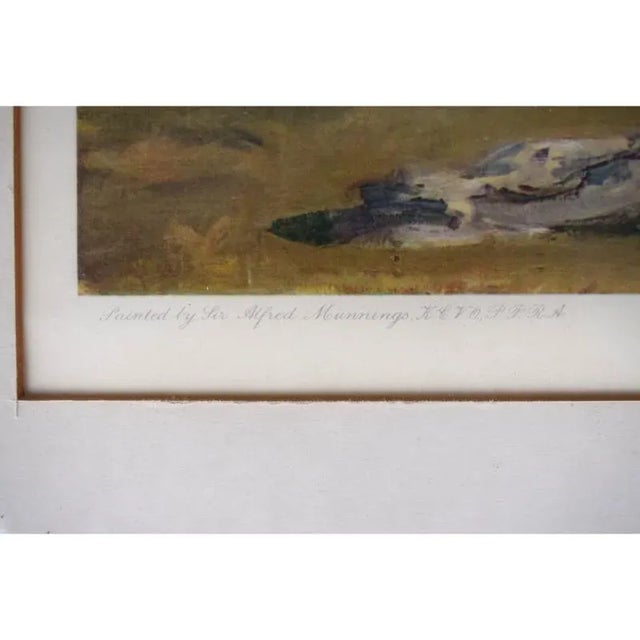 Traditional "In the Saddling Paddock, Cheltenham March Meeting" 1952 Chromolithograph by Sir Alfred Munnings, Framed For Sale - Image 3 of 8