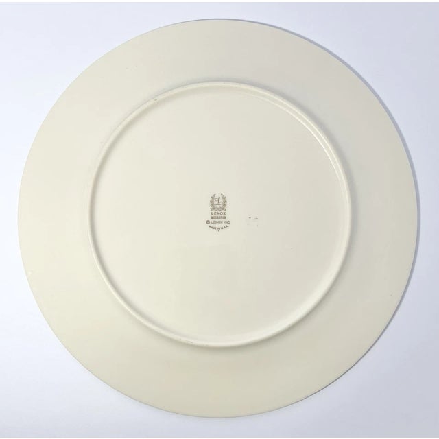 Contemporary 1980s Lenox “Moonspun” Set of 12 Bone China Dinner Plates For Sale - Image 3 of 4