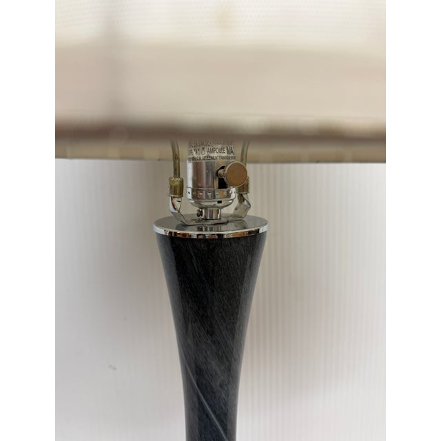 Long Neck Deep Blue Table Lamp For Sale - Image 11 of 12