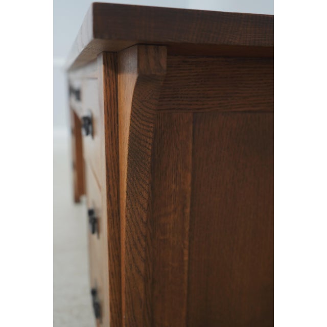 Stickley Large Mission Oak Arts & Crafts Executive Desk For Sale - Image 13 of 18