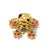 Art Deco Bochic "Orient" Multi Sapphires & Ruby Cocktail Ring Set In 18K Gold & Silver For Sale - Image 3 of 18