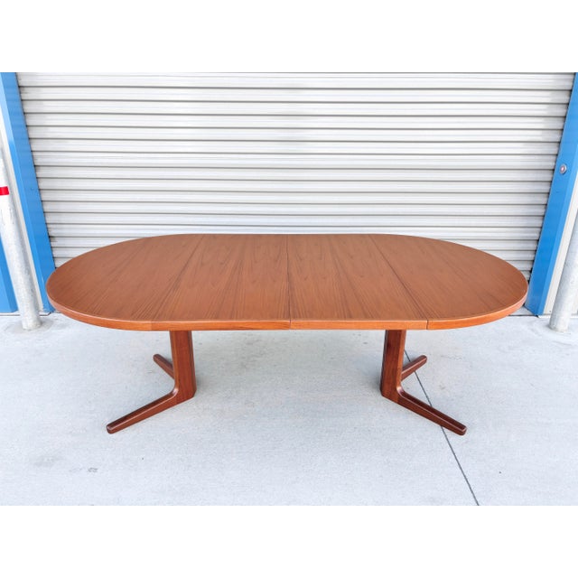 1960s Danish Modern Teak Extendable Dining Table (Refinished) For Sale - Image 11 of 13