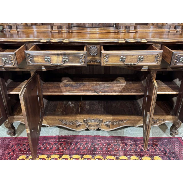 Louis XV Provençal Sideboard with Sliding Doors in Walnut, 1950s For Sale - Image 10 of 18