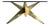 Custom Post Modern Steel Coffee Table in Gold Finish For Sale