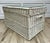Wood Vintage White Wicker Blanket Chest Coffee Table With Glass Top For Sale - Image 7 of 12