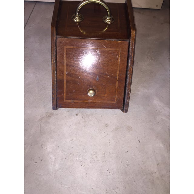 Tribal Mahogany Coal Bin For Sale - Image 3 of 6
