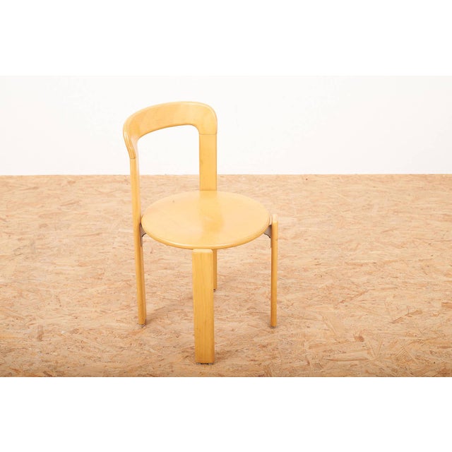 Stackable Wooden Chair by Bruno Rey for Dietiker, 1971 For Sale - Image 6 of 14