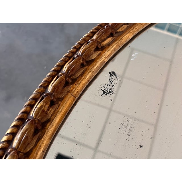 Late 18th Century Oval Gilt Mirror For Sale - Image 6 of 7