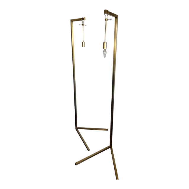 Modernist Brass Floor Lamps by Arteriors - a Pair For Sale