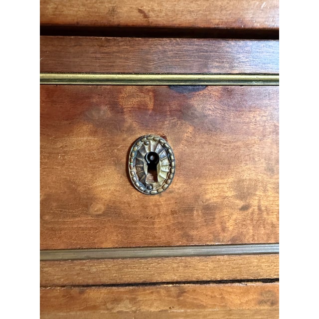 19th Century 19th C Antique French Directoire Louis XVI Style Walnut Commode For Sale - Image 5 of 7