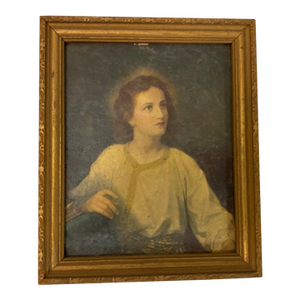 Vintage Jesus at Twelve by Heinrich Hofmann Print on Board Antique Frame