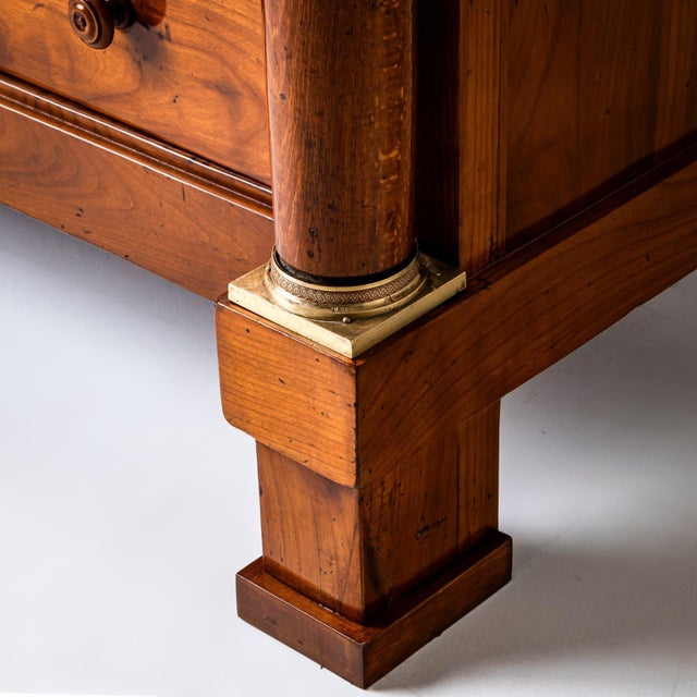 Empire Chest of Drawers with Columns, France, Early 19th Century For Sale - Image 9 of 12