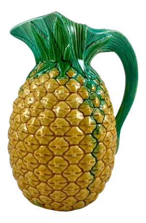 English Minton Majolica 8 Inch Pineapple Pitcher