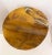 1990s Vintage Crushed Amber Glass and Resin Teak Wood Stool For Sale - Image 4 of 9