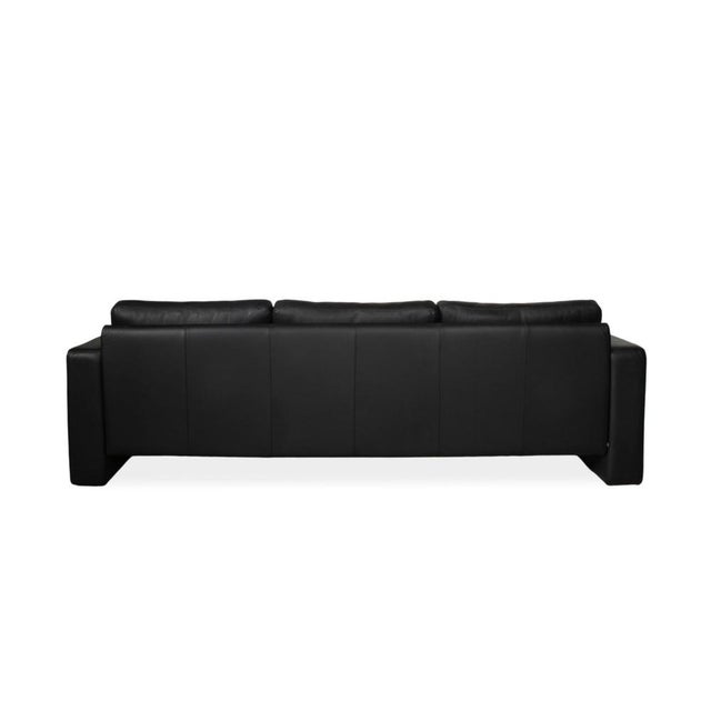 Conseta 3-Seater Sofa in Black Leather from Cor For Sale - Image 9 of 11